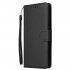For Samsung A50 Wallet type PU Leather Protective Phone Case with Buckle   3 Card Position black