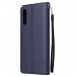 For Samsung A50 Wallet type PU Leather Protective Phone Case with Buckle   3 Card Position blue