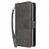 For Samsung A51 5G A71 5G Note 10 pro Pu Leather  Mobile Phone Cover Zipper Card Bag   Wrist Strap black