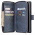 For Samsung A51 5G A71 5G Note 10 pro Pu Leather  Mobile Phone Cover Zipper Card Bag   Wrist Strap blue