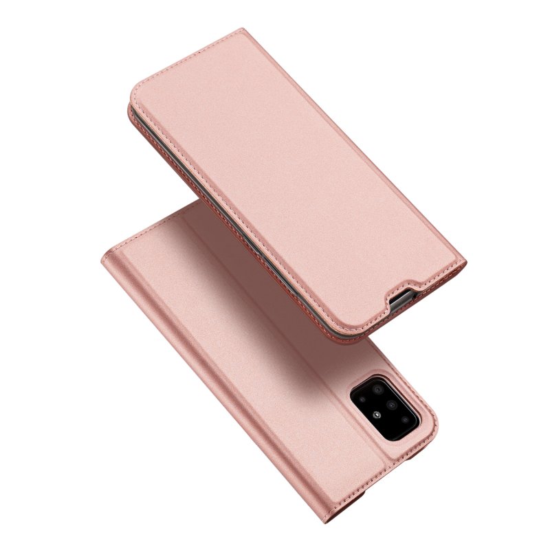 For Samsung A51/A71 Cellphone Shell Elegant Mobile Phone Cover Stand Function Screen Camera Protector Shockproof Case Rose gold