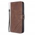 For Samsung A51 A71 M30S Case Soft Leather Cover with Denim Texture Precise Cutouts Wallet Design Buckle Closure Smartphone Shell  brown