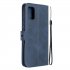 For Samsung A51 A71 M30S Case Soft Leather Cover with Denim Texture Precise Cutouts Wallet Design Buckle Closure Smartphone Shell  blue