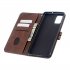 For Samsung A51 A71 M30S Case Soft Leather Cover with Denim Texture Precise Cutouts Wallet Design Buckle Closure Smartphone Shell  brown
