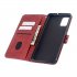 For Samsung A51 A71 M30S Case Soft Leather Cover with Denim Texture Precise Cutouts Wallet Design Buckle Closure Smartphone Shell  red