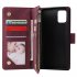 For Samsung A51 Case Smartphone Shell Precise Cutouts Zipper Closure Wallet Design Overall Protection Phone Cover  Black