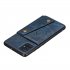 For Samsung A51 Cellphone Cover Back Case Double Buckle PU Leather with Card Slots Shell blue
