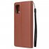 For Samsung A51 Phone Case PU Leather Shell All round Protection Precise Cutout Wallet Design Cellphone Cover  Gold