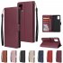 For Samsung A51 Phone Case PU Leather Shell All round Protection Precise Cutout Wallet Design Cellphone Cover  Brown