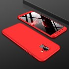 For Samsung A6 2018 360 Degree Protective Case Ultra Thin Hard Back Cover red
