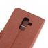 For Samsung A6 PLUS 2018 Flip type Leather Protective Phone Case with 3 Card Position red