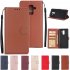 For Samsung A6 PLUS 2018 Flip type Leather Protective Phone Case with 3 Card Position red