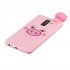 For Samsung A6 plus 2018 3D Cartoon Lovely Coloured Painted Soft TPU Back Cover Non slip Shockproof Full Protective Case Small pink pig