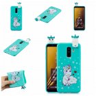 For Samsung A6 plus 2018 3D Cartoon Lovely Coloured Painted Soft TPU Back Cover Non slip Shockproof Full Protective Case Love unicorn