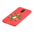 For Samsung A6 plus 2018 Cute Coloured Painted TPU Anti scratch Non slip Protective Cover Back Case with Lanyard red