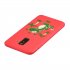 For Samsung A6 plus 2018 Cute Coloured Painted TPU Anti scratch Non slip Protective Cover Back Case with Lanyard red
