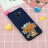 For Samsung A6 plus 2018 Cute Coloured Painted TPU Anti scratch Non slip Protective Cover Back Case with Lanyard sapphire