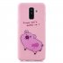 For Samsung A6 plus 2018 Cute Coloured Painted TPU Anti scratch Non slip Protective Cover Back Case with Lanyard Rose red
