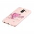 For Samsung A6 plus 2018 Cute Coloured Painted TPU Anti scratch Non slip Protective Cover Back Case with Lanyard Light pink