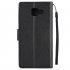 For Samsung A7 2017 A720 PU Leather Cell Phone Case Protective Cover Shell with Buckle black