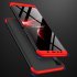 For Samsung A7 2018 3 in 1 360 Degree Non slip Shockproof Full Protective Case Red black red Samsung A7 2018