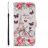 For Samsung A7 2018 3D Coloured Painted Leather Protective Phone Case with Button   Card Position   Lanyard Bicycle tower