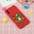 For Samsung A7 2018 Cartoon Lovely Coloured Painted Soft TPU Back Cover Non slip Shockproof Full Protective Case with Lanyard red