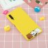 For Samsung A7 2018 Cartoon Lovely Coloured Painted Soft TPU Back Cover Non slip Shockproof Full Protective Case with Lanyard yellow