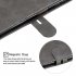 For Samsung A7 2018 Denim Pattern Solid Color Flip Wallet PU Leather Protective Phone Case with Buckle   Bracket gray