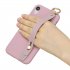 For Samsung A7 2018 Simple Solid Color Chic Wrist Rope Bracket Matte TPU Anti scratch Non slip Protective Cover Back Case 11 Lotus pink