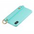 For Samsung A7 2018 Simple Solid Color Chic Wrist Rope Bracket Matte TPU Anti scratch Non slip Protective Cover Back Case 8 light blue
