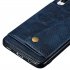 For Samsung A70 Double Buckle Non slip Shockproof Cell Phone Case with Card Slot Bracket blue