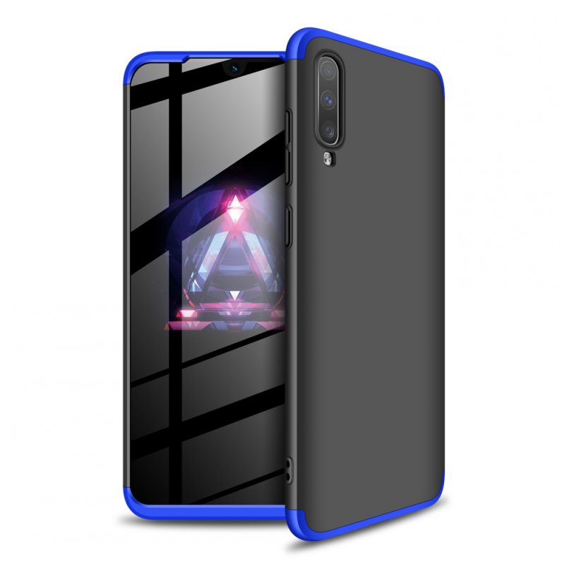 For Samsung A70 Ultra Slim PC Back Cover Non-slip Shockproof 360 Degree Full Protective Case Blue black blue
