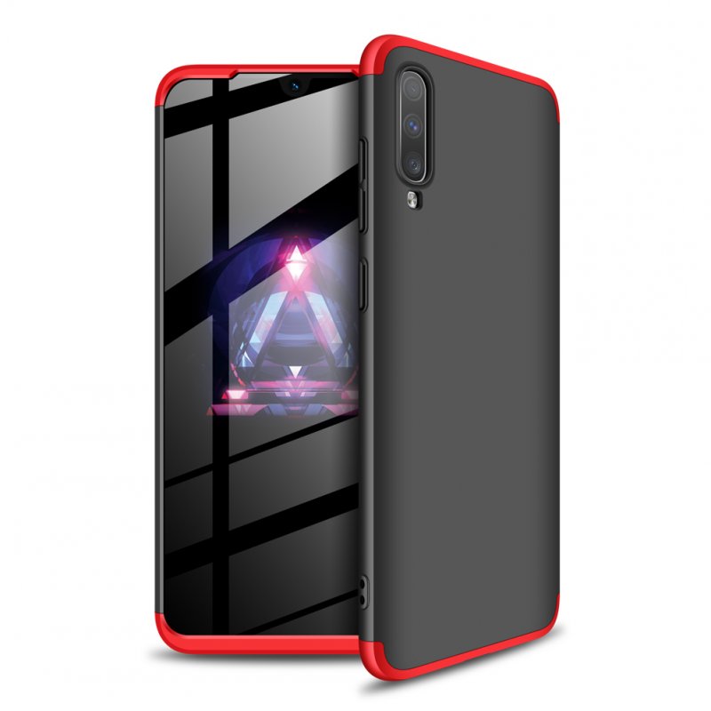 For Samsung A70 Ultra Slim PC Back Cover Non-slip Shockproof 360 Degree Full Protective Case Red black red