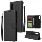 For Samsung A70 Wallet type PU Leather Protective Phone Case with Buckle   3 Card Position black