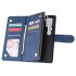 For Samsung A71 Case Smartphone Shell Precise Cutouts Zipper Closure Wallet Design Overall Protection Phone Cover  Blue