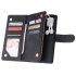 For Samsung A71 Case Smartphone Shell Precise Cutouts Zipper Closure Wallet Design Overall Protection Phone Cover  Black