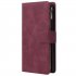 For Samsung A71 Case Smartphone Shell Precise Cutouts Zipper Closure Wallet Design Overall Protection Phone Cover  Wine red
