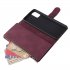 For Samsung A71 Case Smartphone Shell Precise Cutouts Zipper Closure Wallet Design Overall Protection Phone Cover  Wine red