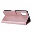For Samsung A71 Phone Case PU Leather Shell All round Protection Precise Cutout Wallet Design Cellphone Cover  Rose gold
