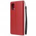 For Samsung A71 Phone Case PU Leather Shell All round Protection Precise Cutout Wallet Design Cellphone Cover  Red