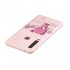 For Samsung A9 2018 Cartoon Lovely Coloured Painted Soft TPU Back Cover Non slip Shockproof Full Protective Case with Lanyard Light pink