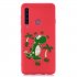 For Samsung A9 2018 Cartoon Lovely Coloured Painted Soft TPU Back Cover Non slip Shockproof Full Protective Case with Lanyard red