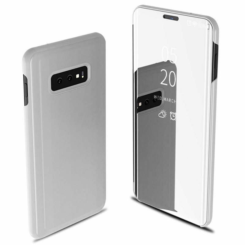 For Samsung Galaxy S10/S10 Plus/S10E Smart Leather Flip Mirror 360 Phone Case Cover