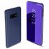 For Samsung Galaxy S10 S10 Plus S10E Smart Leather Flip Mirror 360 Phone Case Cover Violet blue