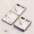 For Samsung Galaxy Z flip Foldable Cellphone Shell Electroplated Painted Folding Phone Case A7 