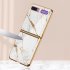 For Samsung Galaxy Z flip Foldable Cellphone Shell Electroplated Painted Folding Phone Case A3 