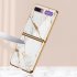 For Samsung Galaxy Z flip Foldable Cellphone Shell Electroplated Painted Folding Phone Case A2 