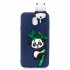 For Samsung J4 2018 J4 Plus Phone Case 3D Cartoon Panda Bamboo Cellphone Back Shell Shockproof Smartphone Cover Black