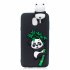 For Samsung J4 2018 J4 Plus Phone Case 3D Cartoon Panda Bamboo Cellphone Back Shell Shockproof Smartphone Cover Black